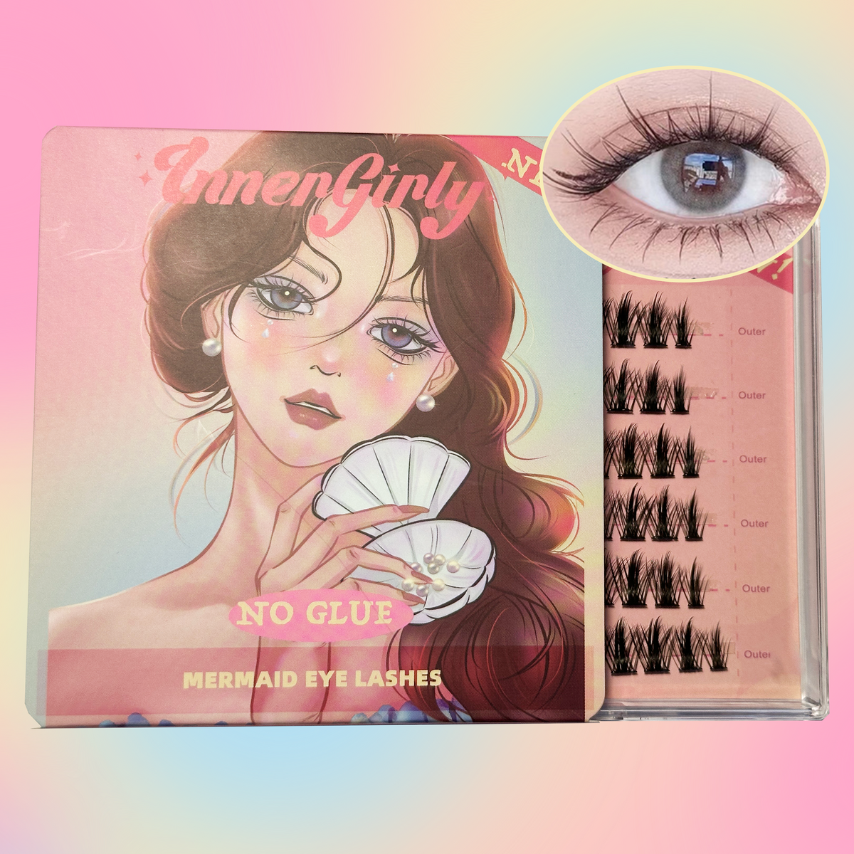 [No Glue] Mermaid Eye Lashes